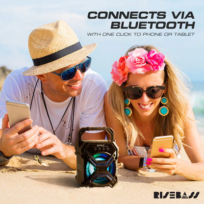 Risebass Portable Wireless RGB Party Bluetooth Speaker